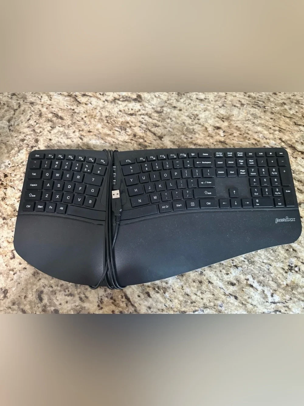 Brand new black Ergonomic Split USB Keyboard - Comfortable Typing